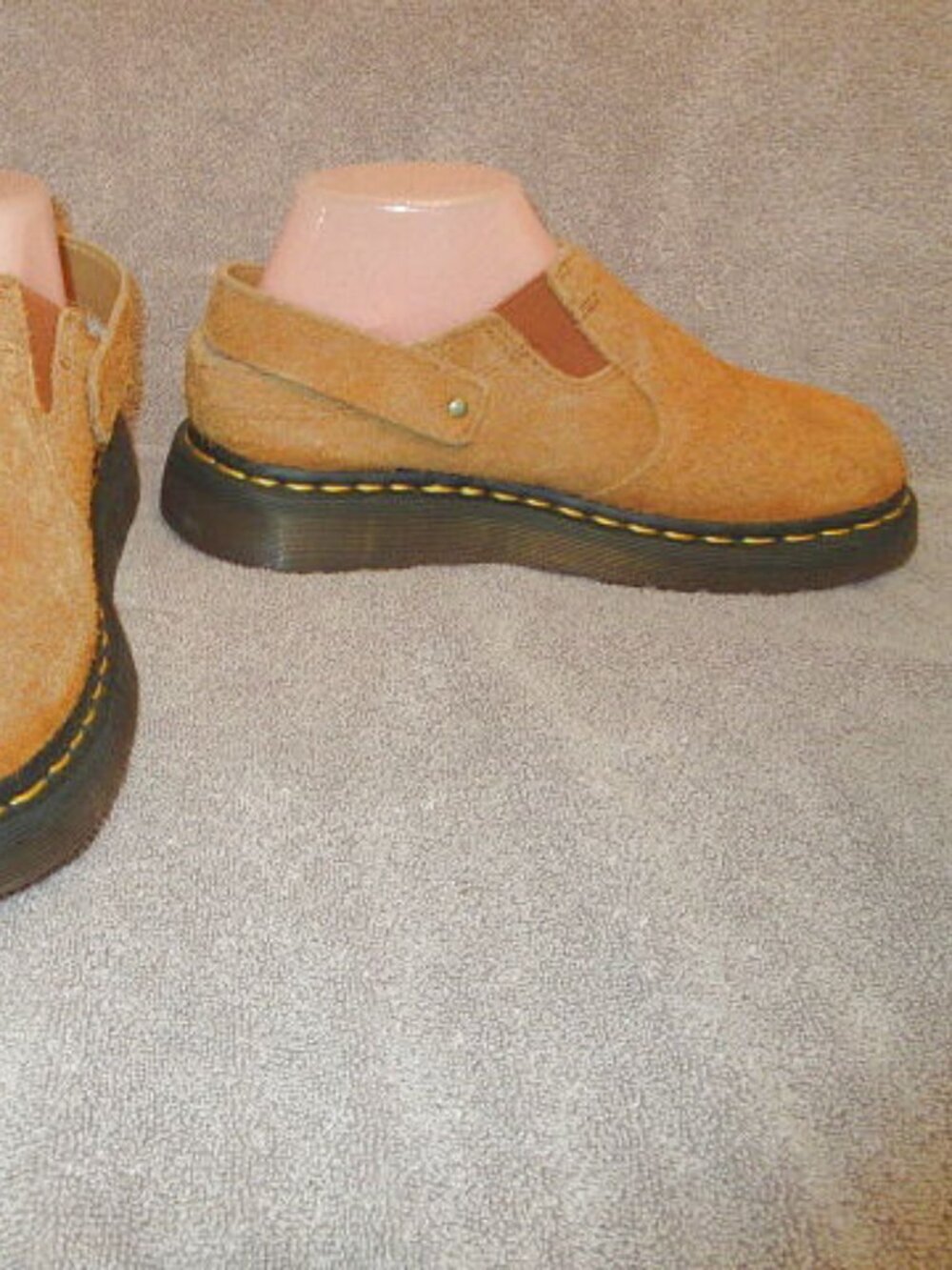 Dr Martens Isham Clog Shoes Size 7 Chunky Suede Platform Lined Slingback Mules
